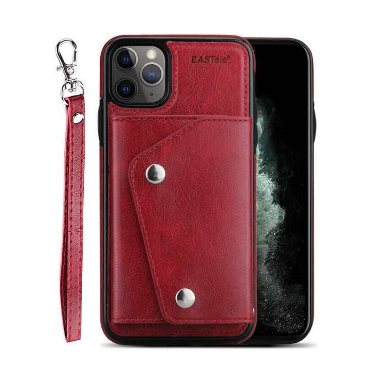 EASTele Apple iPhone Leather Snap Closure Flip Wallet Pouch Case - Eastlakes Electronics
