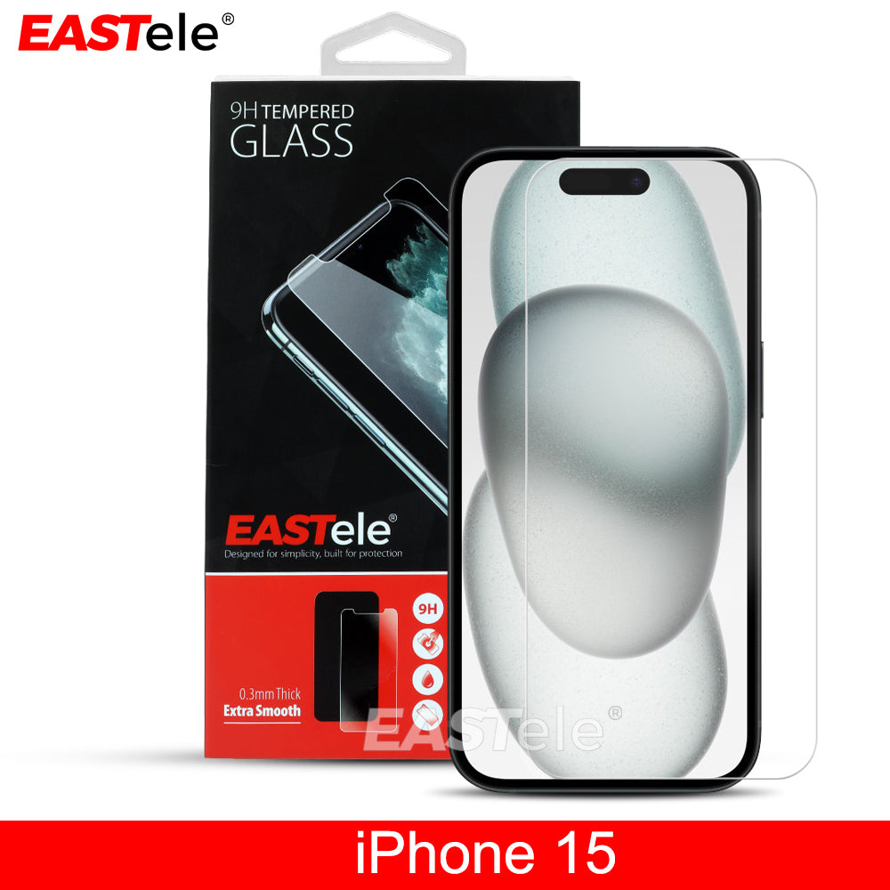 [2 Pack] EASTele Apple iPhone Tempered Glass Screen Protector Premium Label