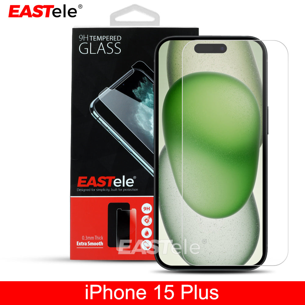 [2 Pack] EASTele Apple iPhone Tempered Glass Screen Protector Premium Label