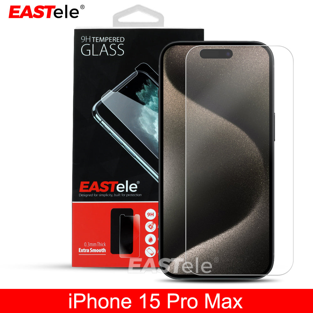 [2 Pack] Eastele iPhone Tempered Glass Screen Protector Premium Label