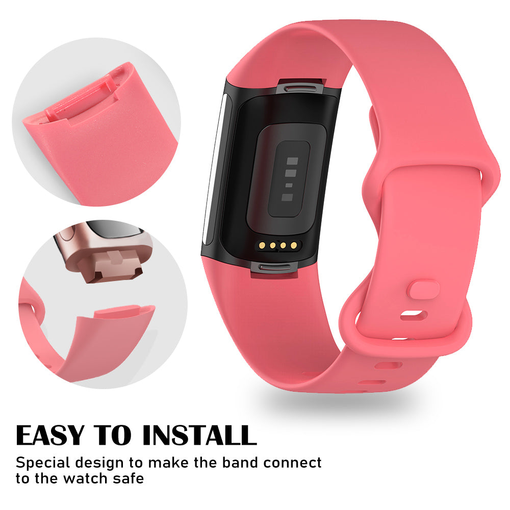 Fitbit Charge 5 & 6 Silicone Sports Watch Band Strap - Eastlakes Electronics