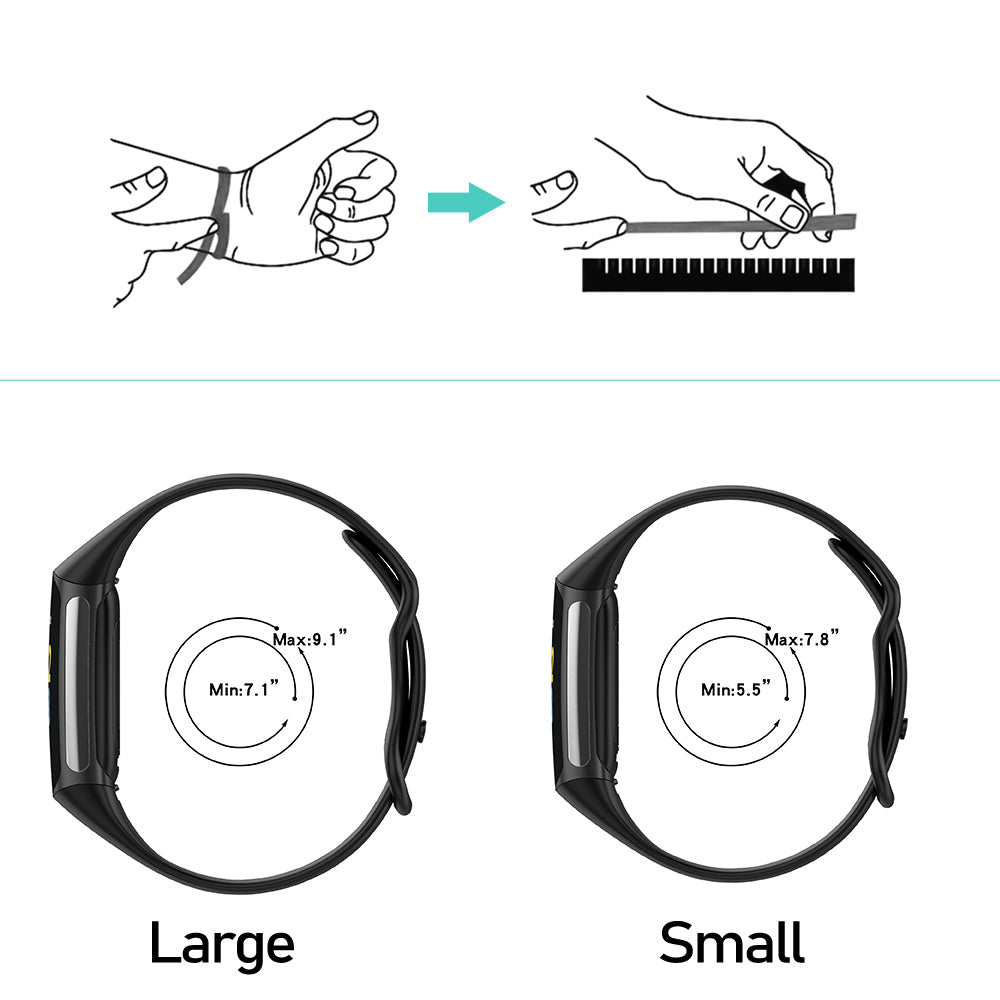 Fitbit Charge 5 & 6 Silicone Sports Watch Band Strap - Eastlakes Electronics