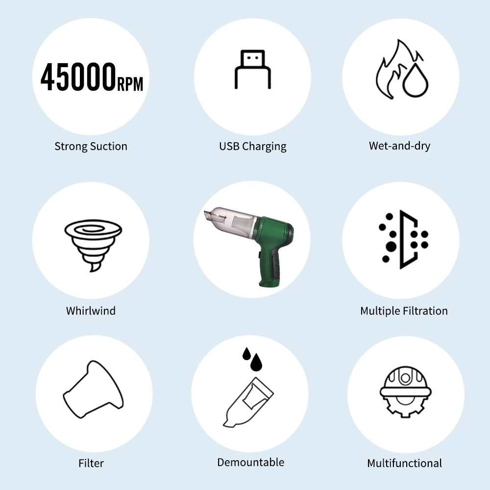 Wireless Mini Car Vacuum Cleaner Blower Handheld Home Air Duster