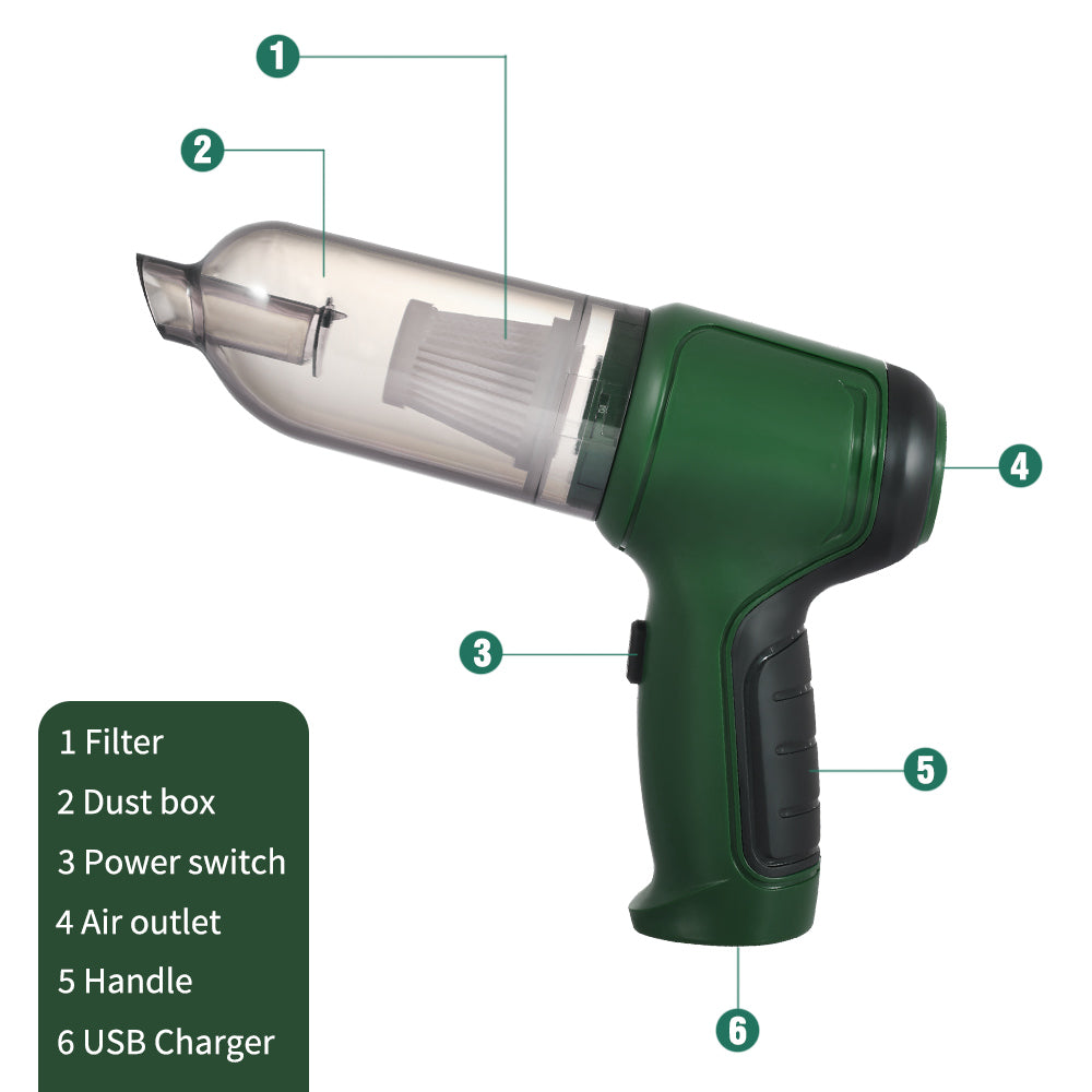 Wireless Mini Car Vacuum Cleaner Blower Handheld Home Air Duster