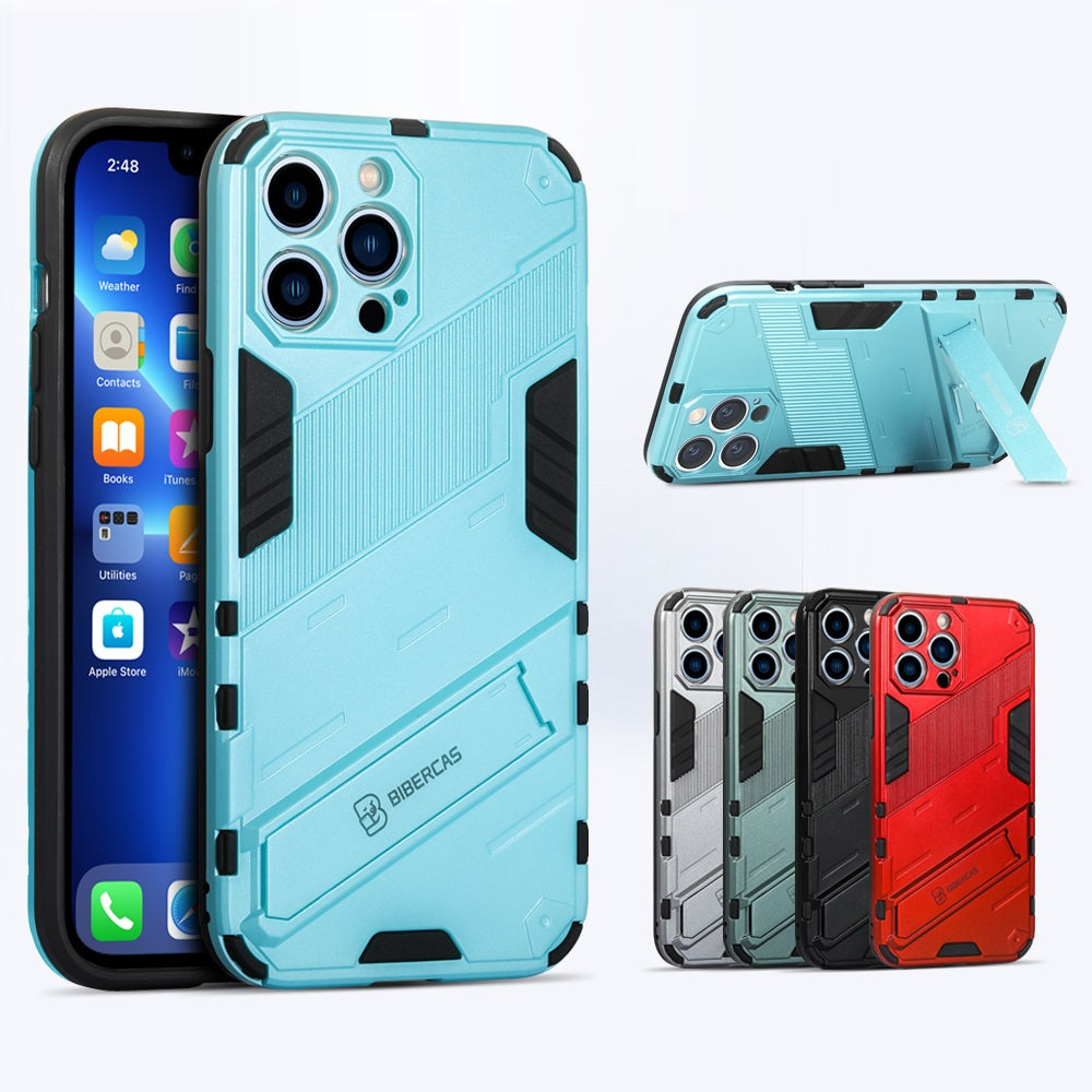 iPhone 13 Series Shockproof Rugged Armor Case Magnetic Stand Holder - Eastlakes Electronics