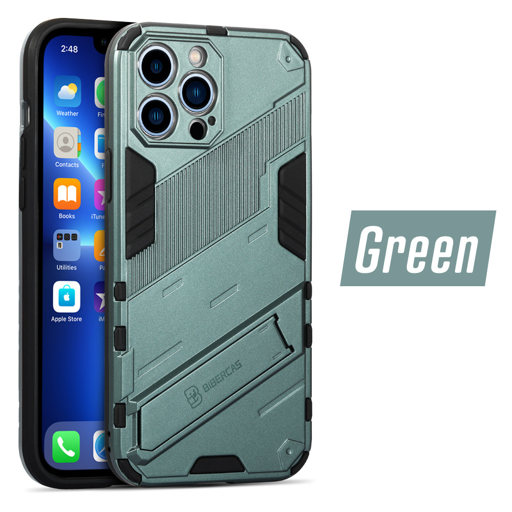 iPhone 13 Series Shockproof Rugged Armor Case Magnetic Stand Holder - Eastlakes Electronics