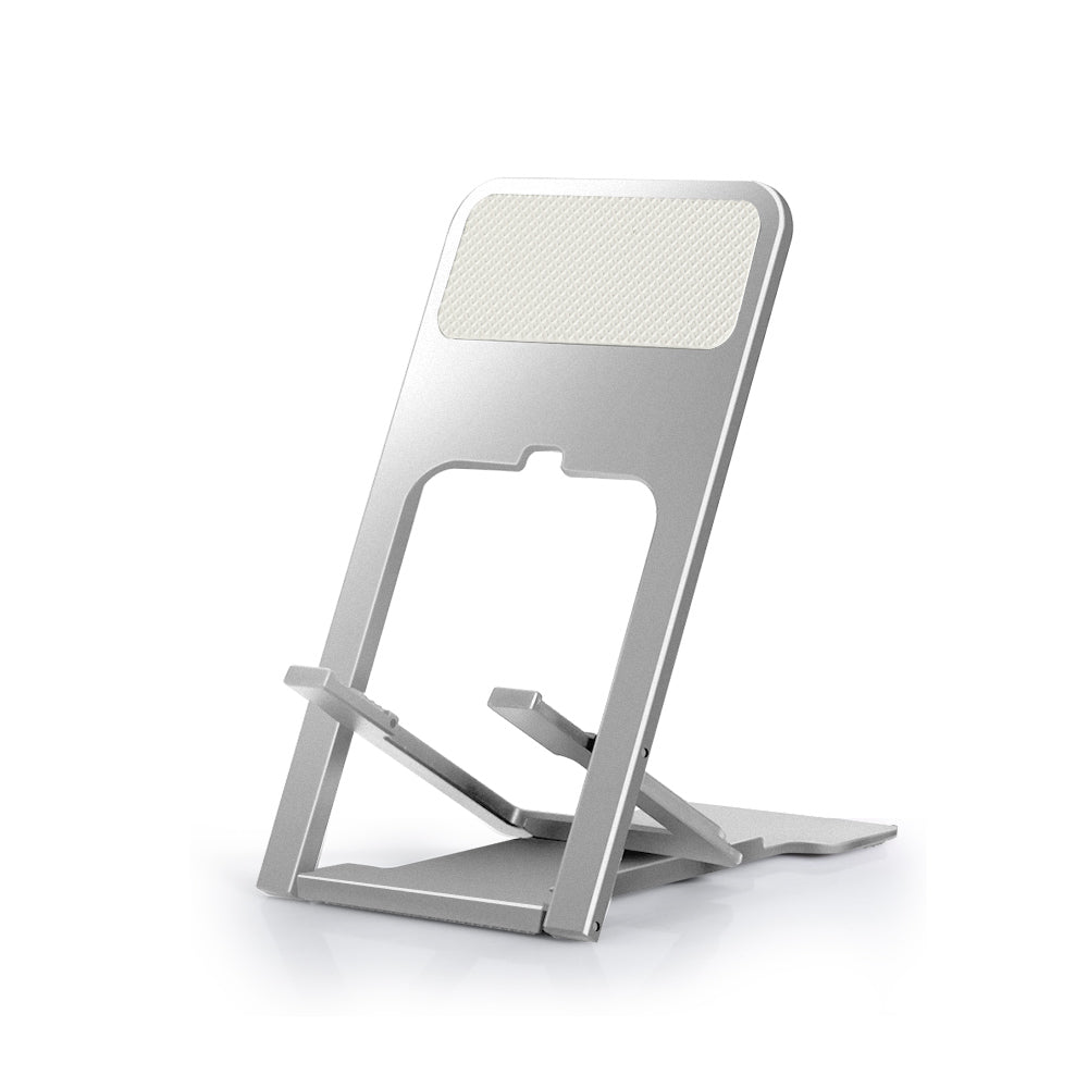 Folding Desk Mobile Stand Phone Mount Holder For Phones and Tablets Silver - Eastlakes Electronics
