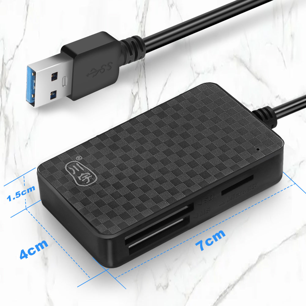 4-in-1 USB 3.0 Multi Memory Card Reader