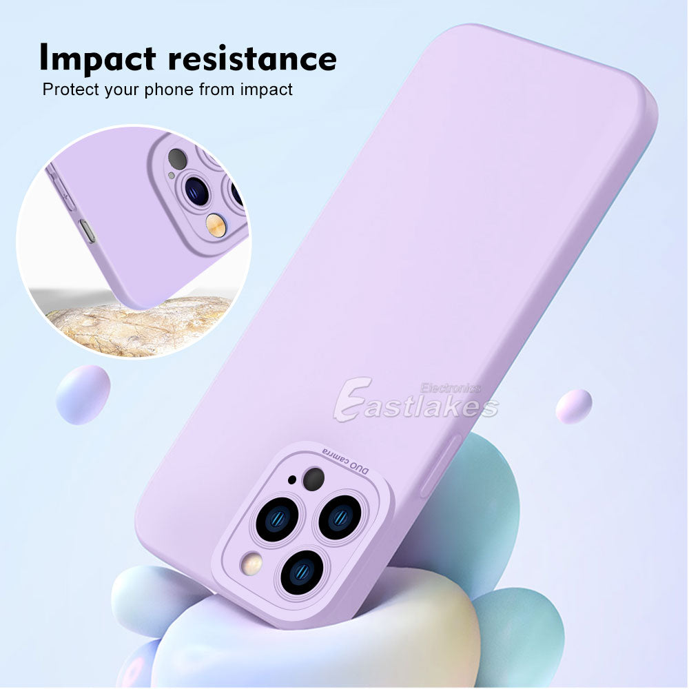 Shockproof Liquid Silicone Case with Camera Lens Protection for Apple iPhone 14 13 Pro Max - Eastlakes Electronics Sydney Australia