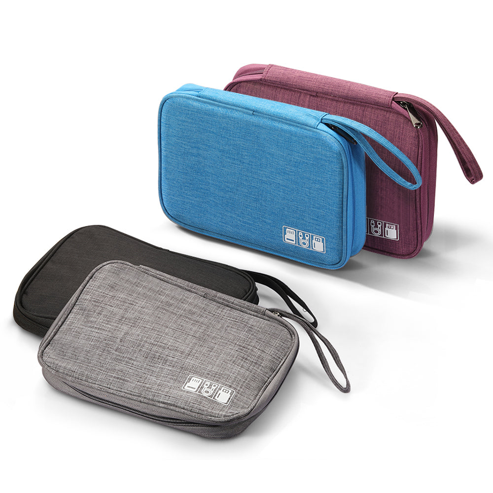 Cable Charger Organiser Travel Electronic Accessories Bag with Strap