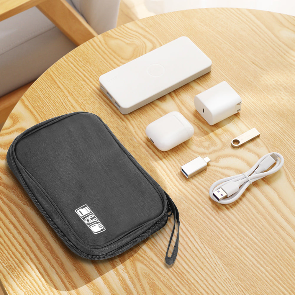 Cable Charger Organiser Travel Electronic Accessories Bag with Strap