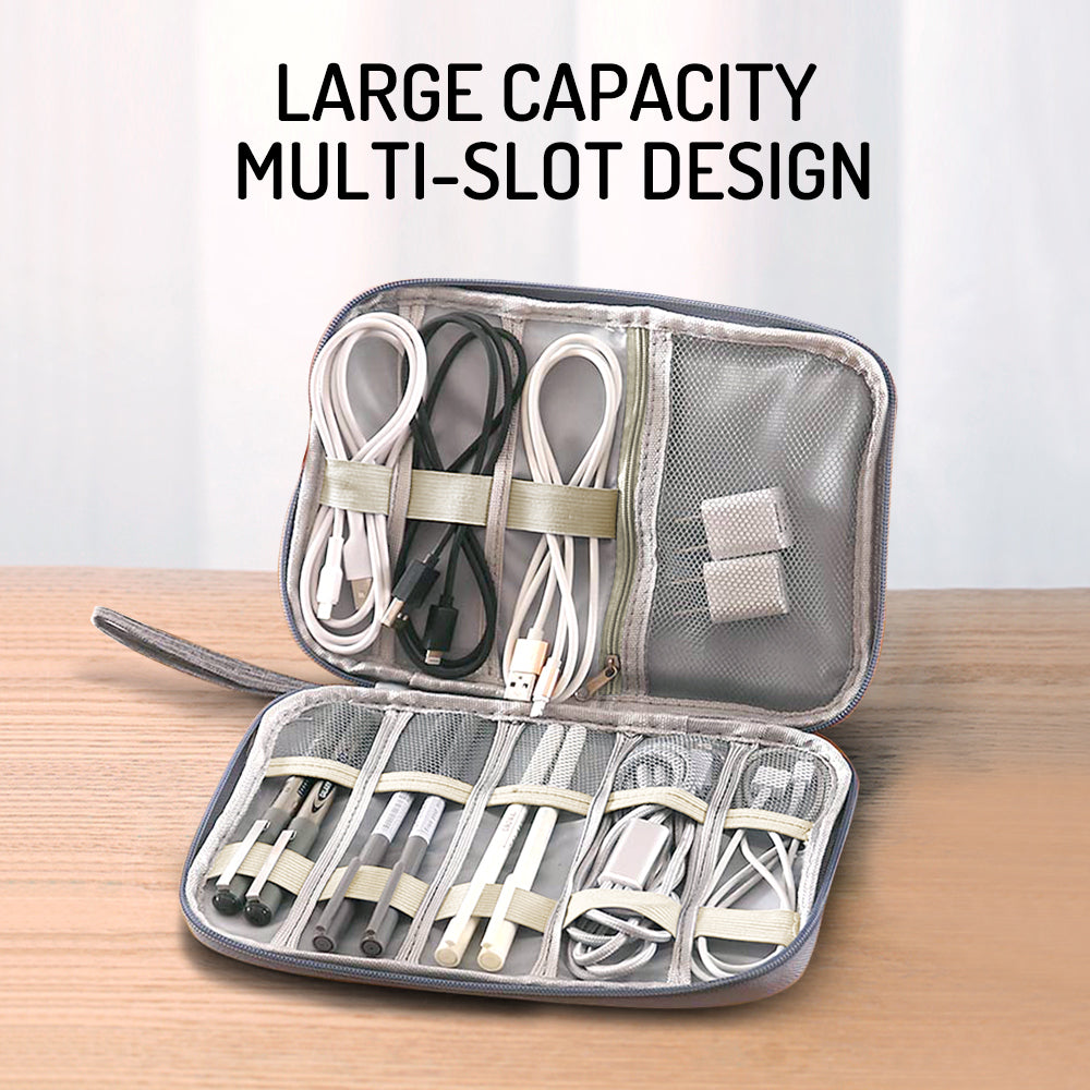 Cable Charger Organiser Travel Electronic Accessories Bag with Strap