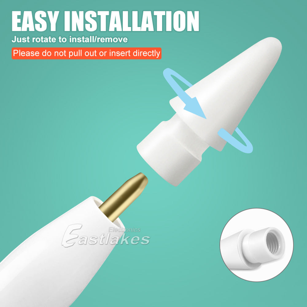  5 Pack Replacement Tips For Apple Pencil Nib 1st 2nd Gen - Eastlakes Electronics