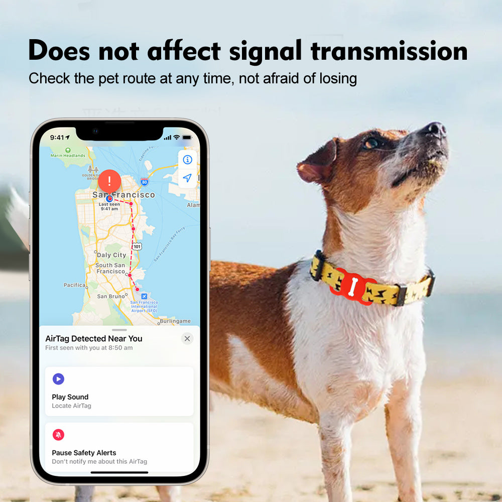 Apple Airtag Silicone Dog Cat Collar Holder Belt Case - Eastlakes Electronics