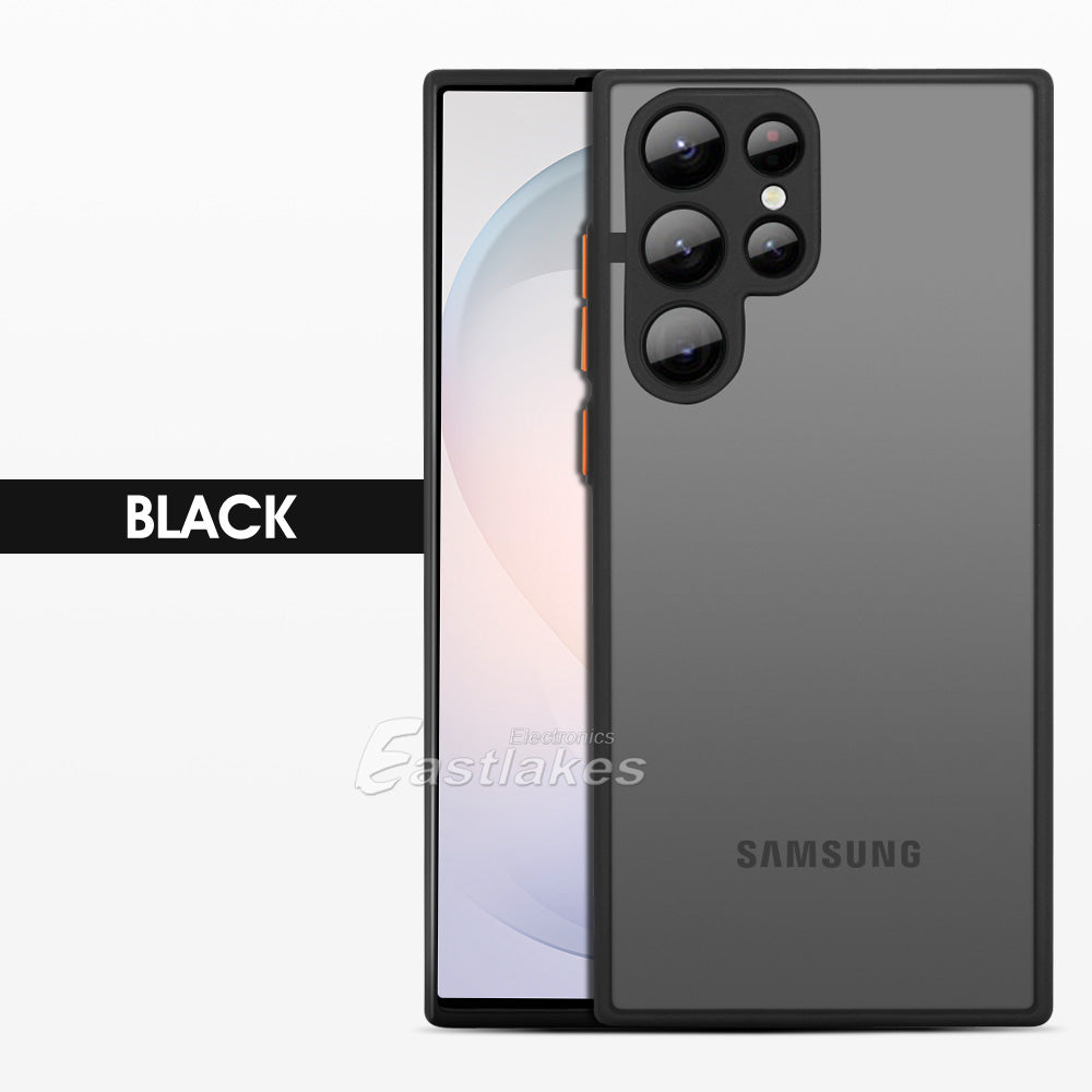 Samsung Galaxy Shockproof Armor Matte Back Silicone Case For S26 S25 S24 S23 S22 S21 S20