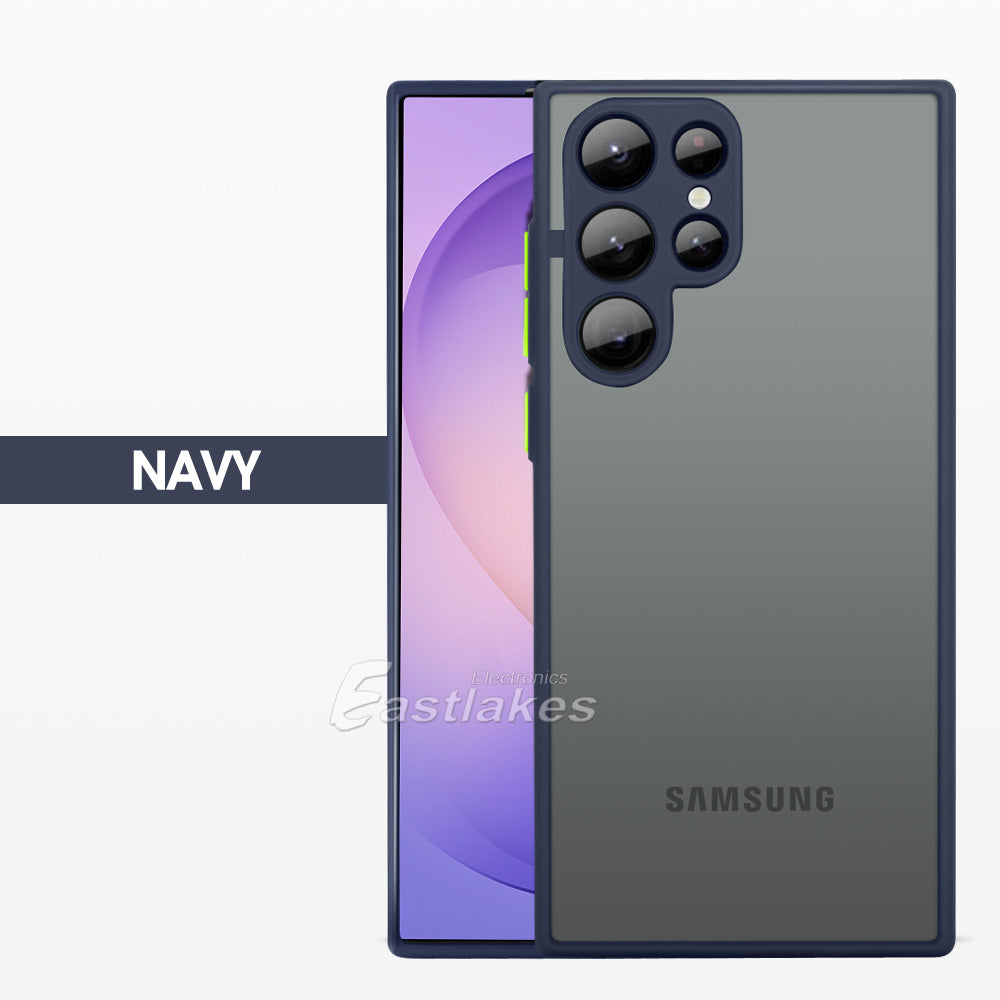 Samsung Galaxy Shockproof Armor Matte Back Silicone Case For S26 S25 S24 S23 S22 S21 S20