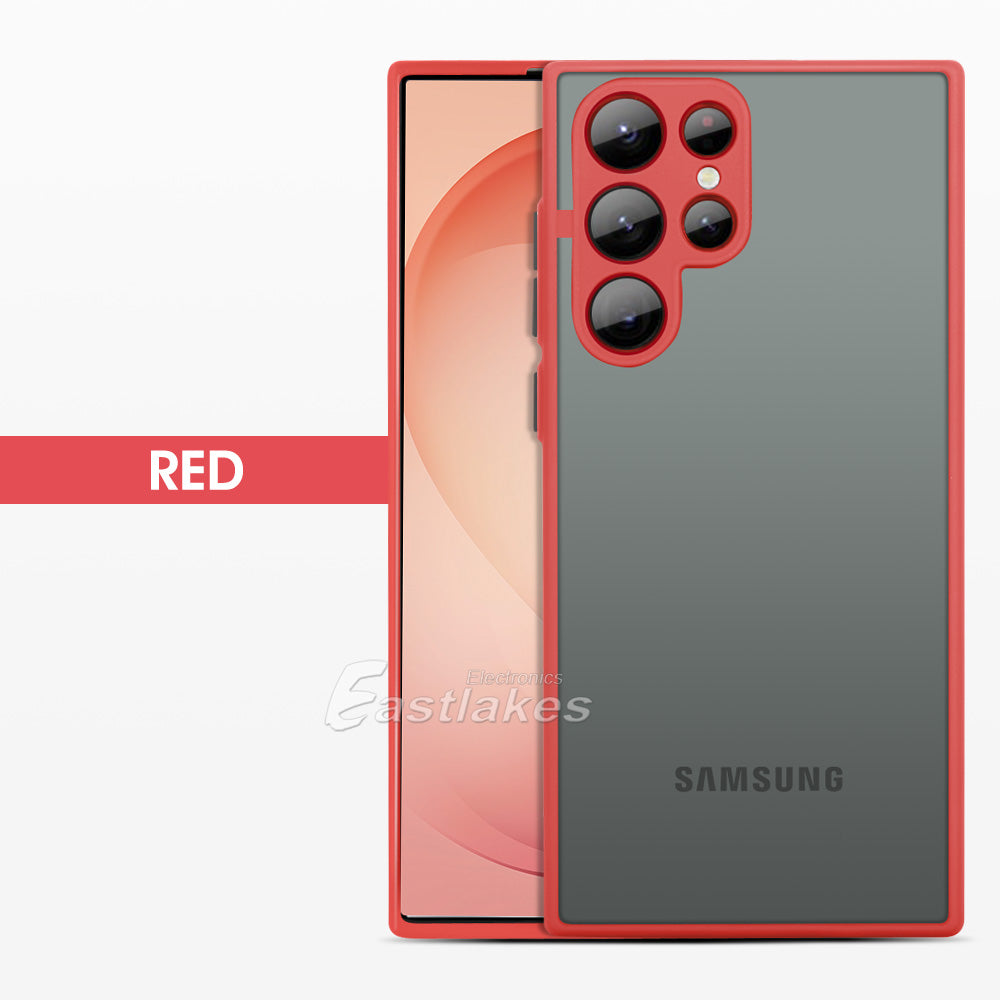 Samsung Galaxy Shockproof Armor Matte Back Silicone Case For S26 S25 S24 S23 S22 S21 S20