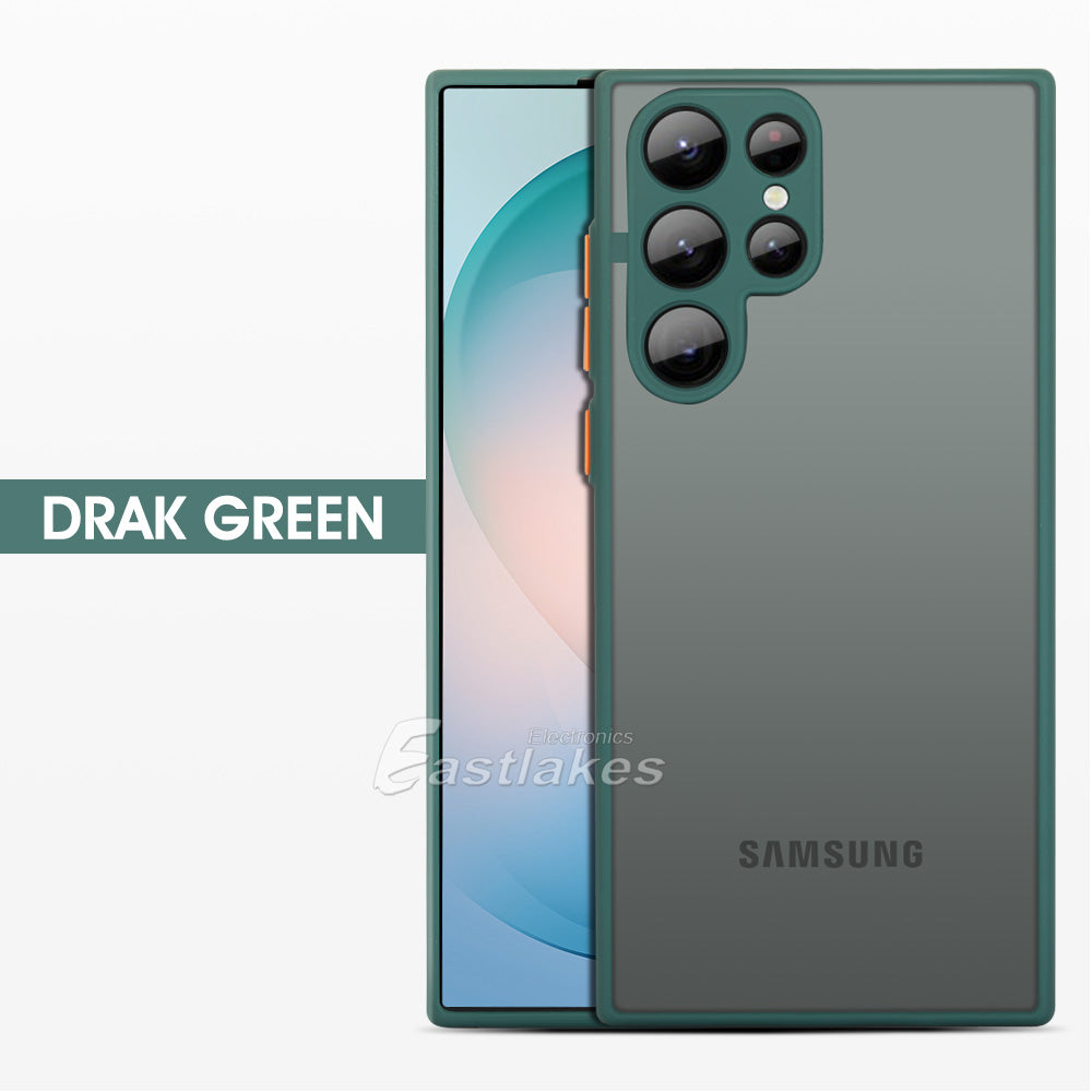 Samsung Galaxy Shockproof Armor Matte Back Silicone Case For S26 S25 S24 S23 S22 S21 S20