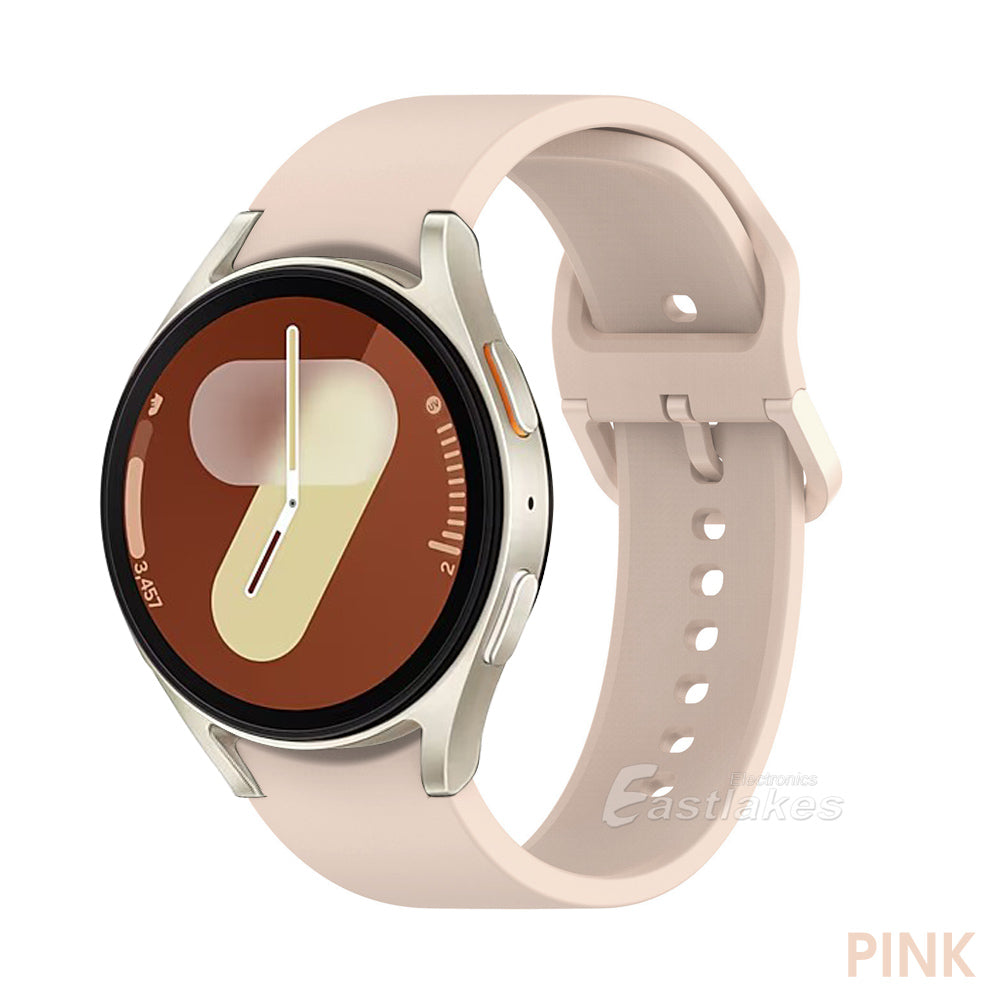 Samsung Galaxy Watch 7 Silicone Sport Watch Strap Band Pink - Eastlakes Electronics