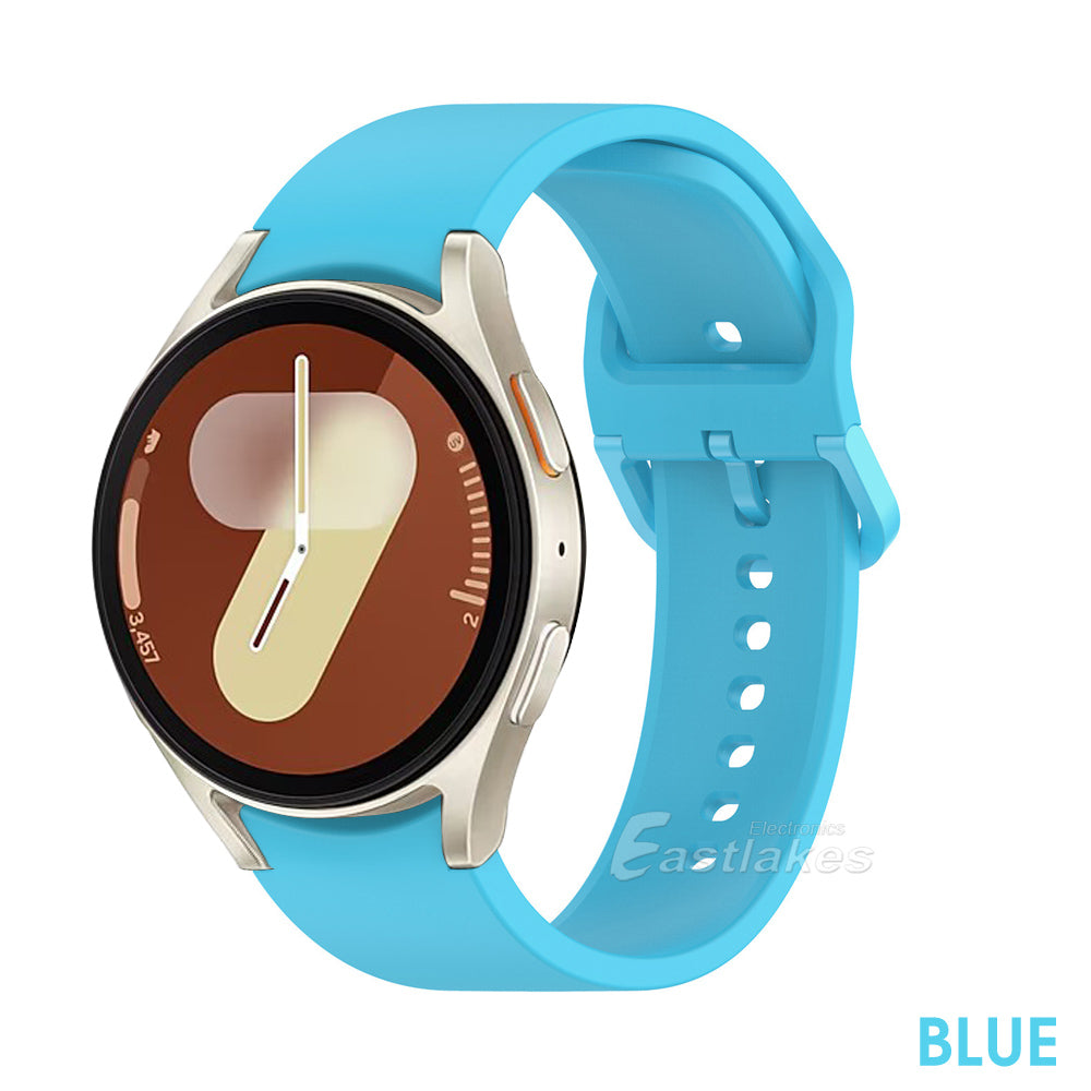 Samsung Galaxy Watch 7 Silicone Sport Watch Strap Band Blue - Eastlakes Electronics