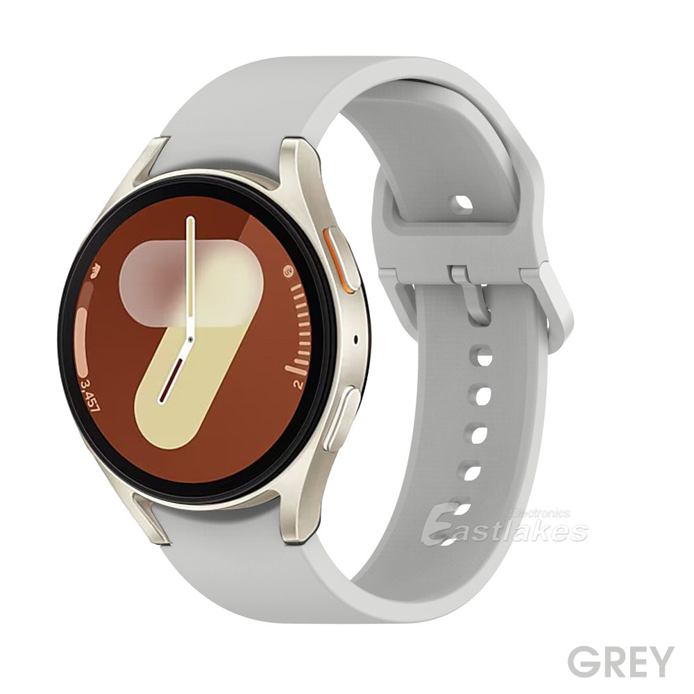 Samsung Galaxy Watch 7 Silicone Sport Watch Strap Band Grey - Eastlakes Electronics
