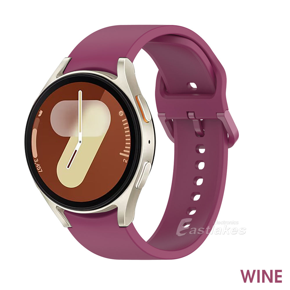 Samsung Galaxy Watch 7 Silicone Sport Watch Strap Band Wine Red - Eastlakes Electronics