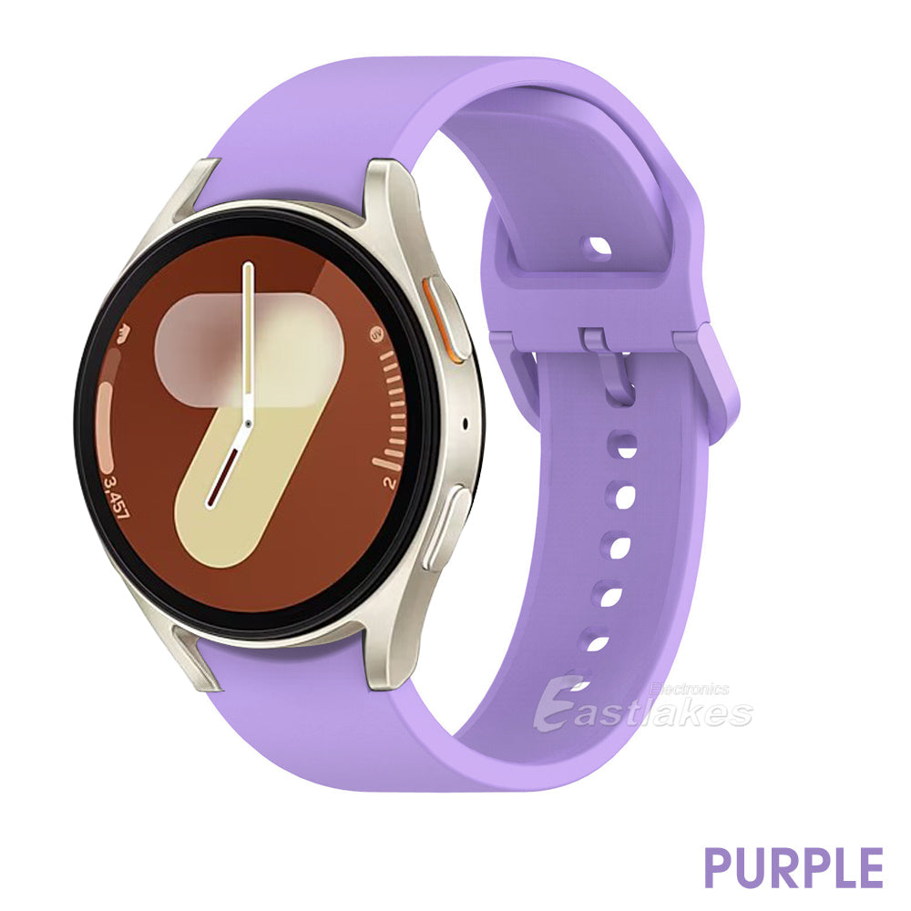 Samsung Galaxy Watch 7 Silicone Sport Watch Strap Band Purple - Eastlakes Electronics