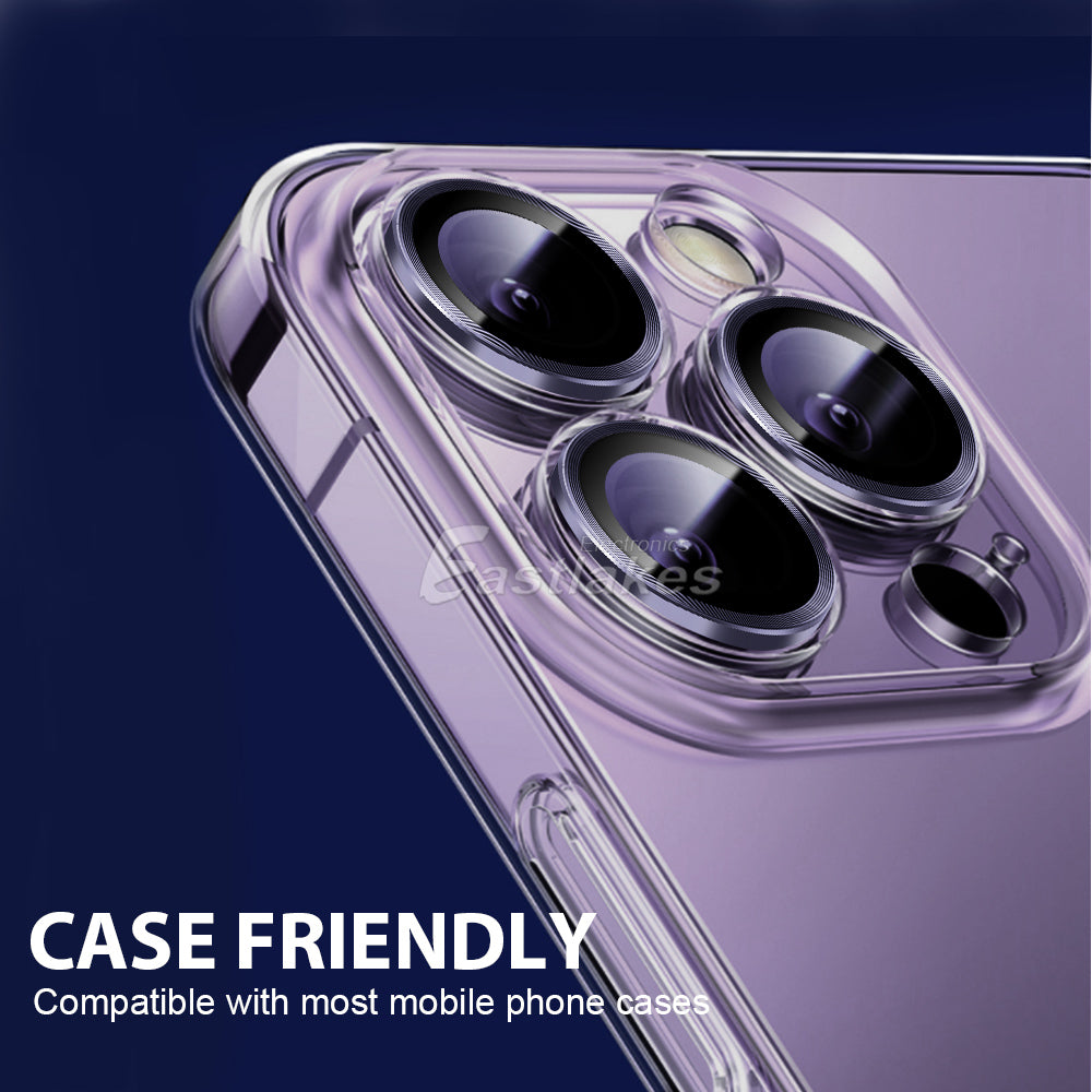 Apple iPhone 14 13 Series Metal Camera Lens Tempered Glass Protector - Eastlakes Electronics