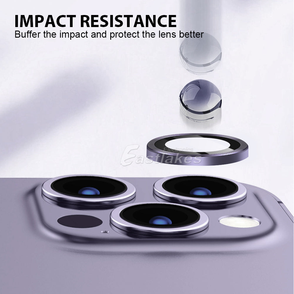 Apple iPhone 14 13 Series Metal Camera Lens Tempered Glass Protector - Eastlakes Electronics