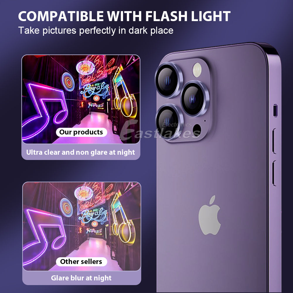 Apple iPhone 14 13 Series Metal Camera Lens Tempered Glass Protector - Eastlakes Electronics