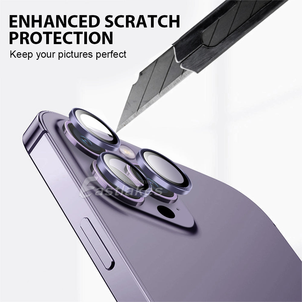 Apple iPhone 14 13 Series Metal Camera Lens Tempered Glass Protector - Eastlakes Electronics