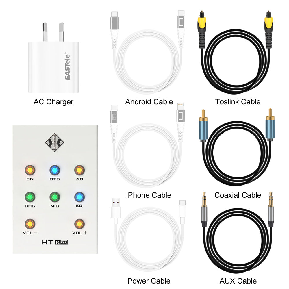 HANIANGZI HT-K20 PRO USB Audio Interface Live Steaming Lossless Digital Transmitter Converter