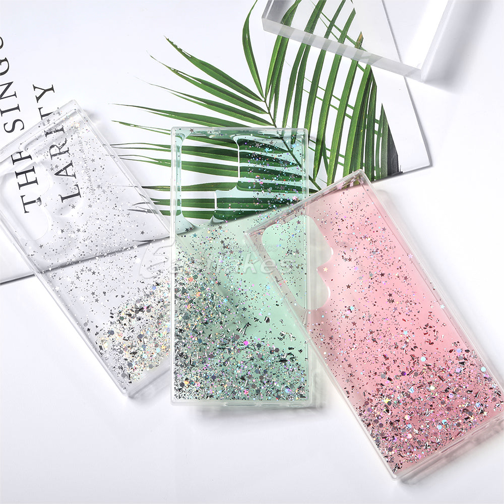 Gradient Glitter Clear Silicone Case for Samsung Galaxy S23 S22 S21 S20 - Eastlakes Electronics