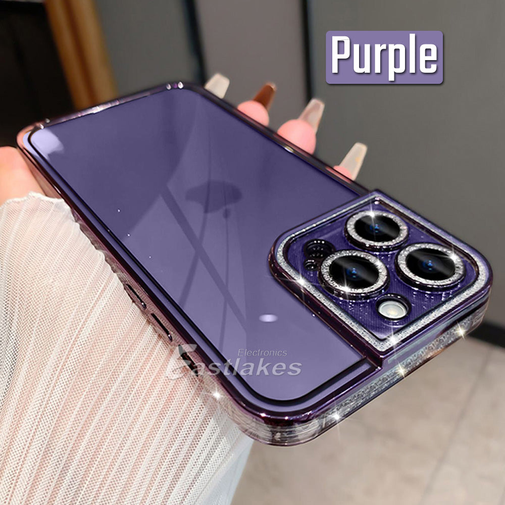 Glitter Crystalised Clear Silicone Case for Apple iPhone 14 13 12 11 Pro Max - Eastlakes Electronics