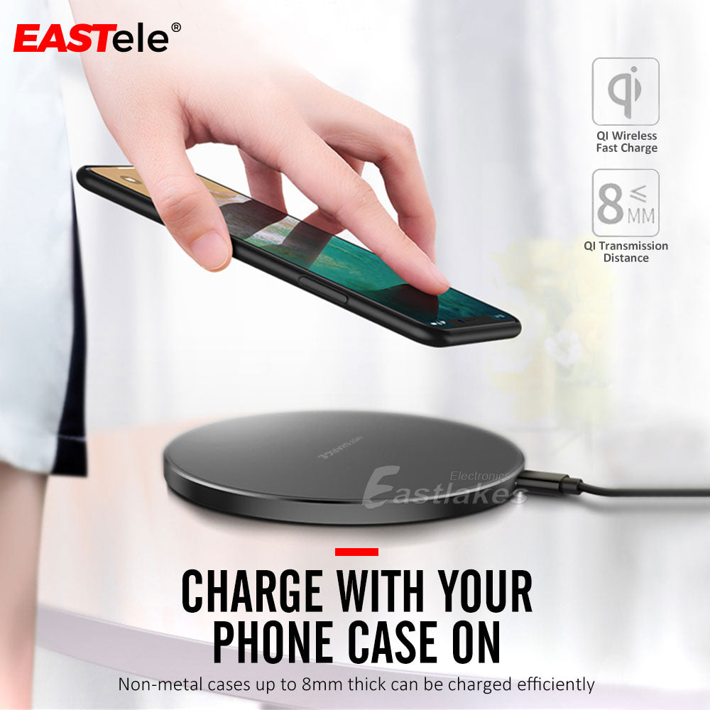 EASTele 15W Qi Wireless Phone Charging Pad Receiver