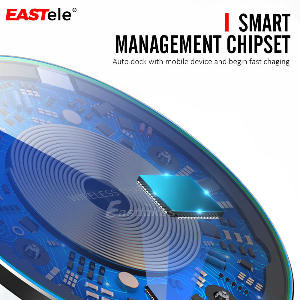 EASTele 15W Qi Wireless Phone Charging Pad Receiver