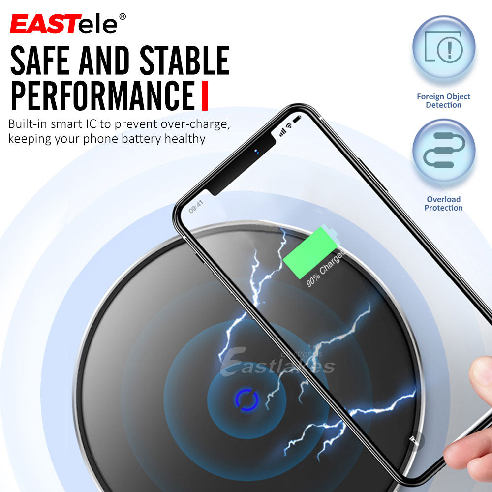 EASTele 15W Qi Wireless Phone Charging Pad Receiver