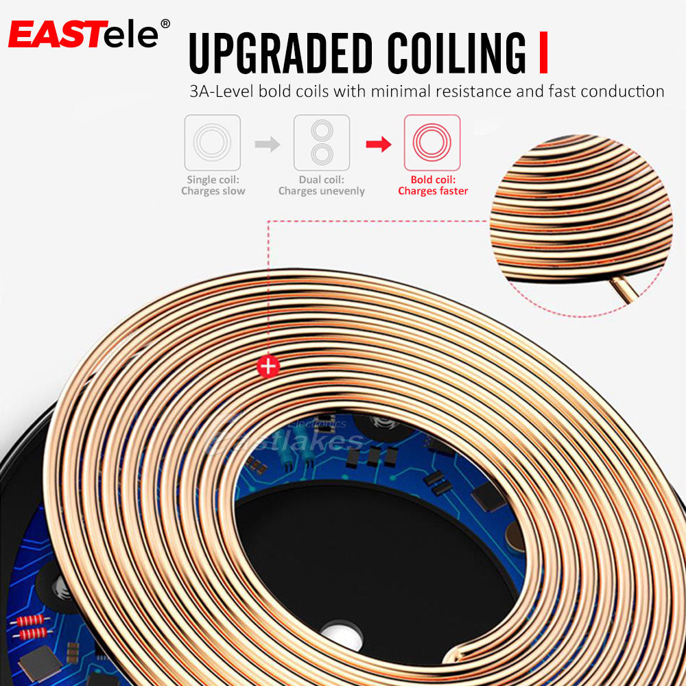 EASTele 15W Qi Wireless Phone Charging Pad Receiver