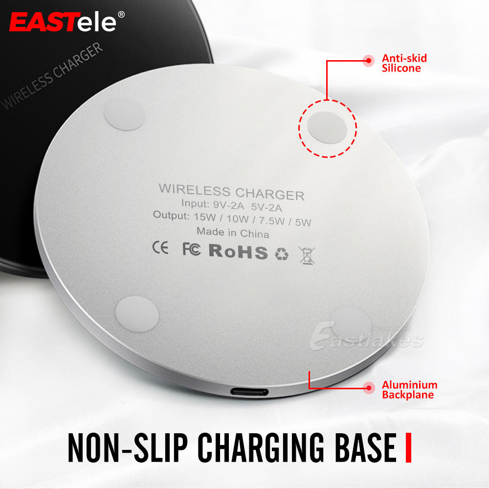 EASTele 15W Qi Wireless Phone Charging Pad Receiver