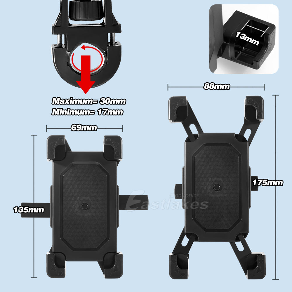 Mobile Phone Cradle Holder For Bicycle Bike Motorcycle Handlebar - Eastlakes Electronics