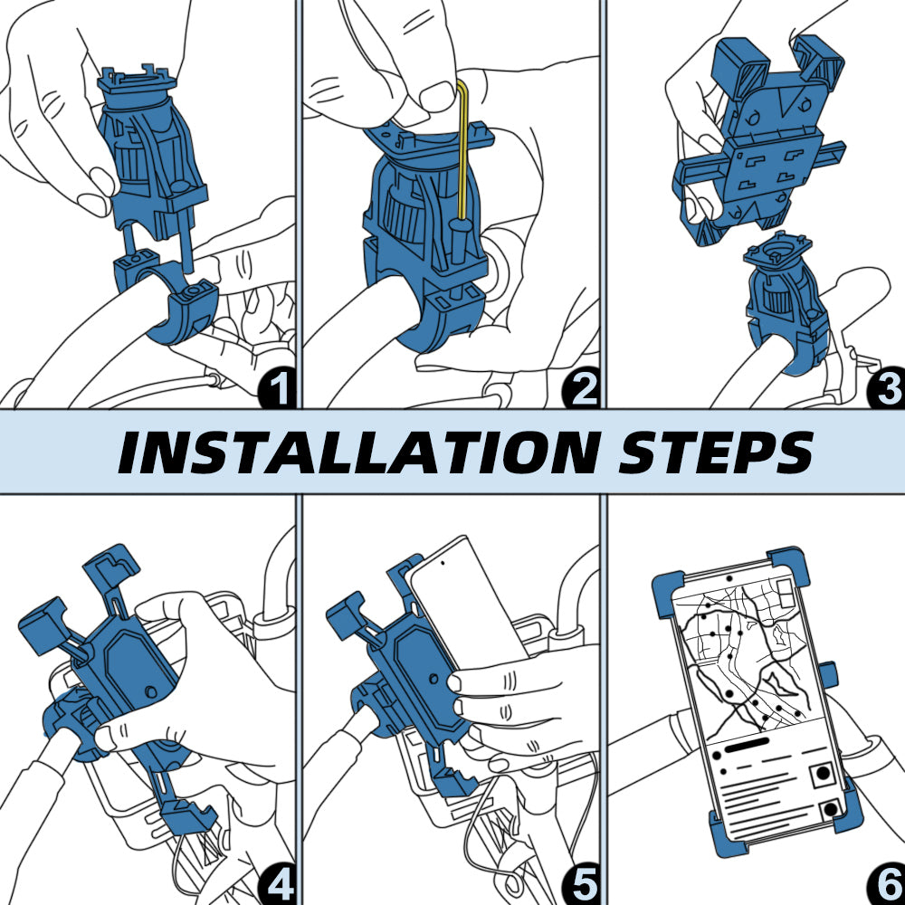 Mobile Phone Cradle Holder For Bicycle Bike Motorcycle Handlebar - Eastlakes Electronics