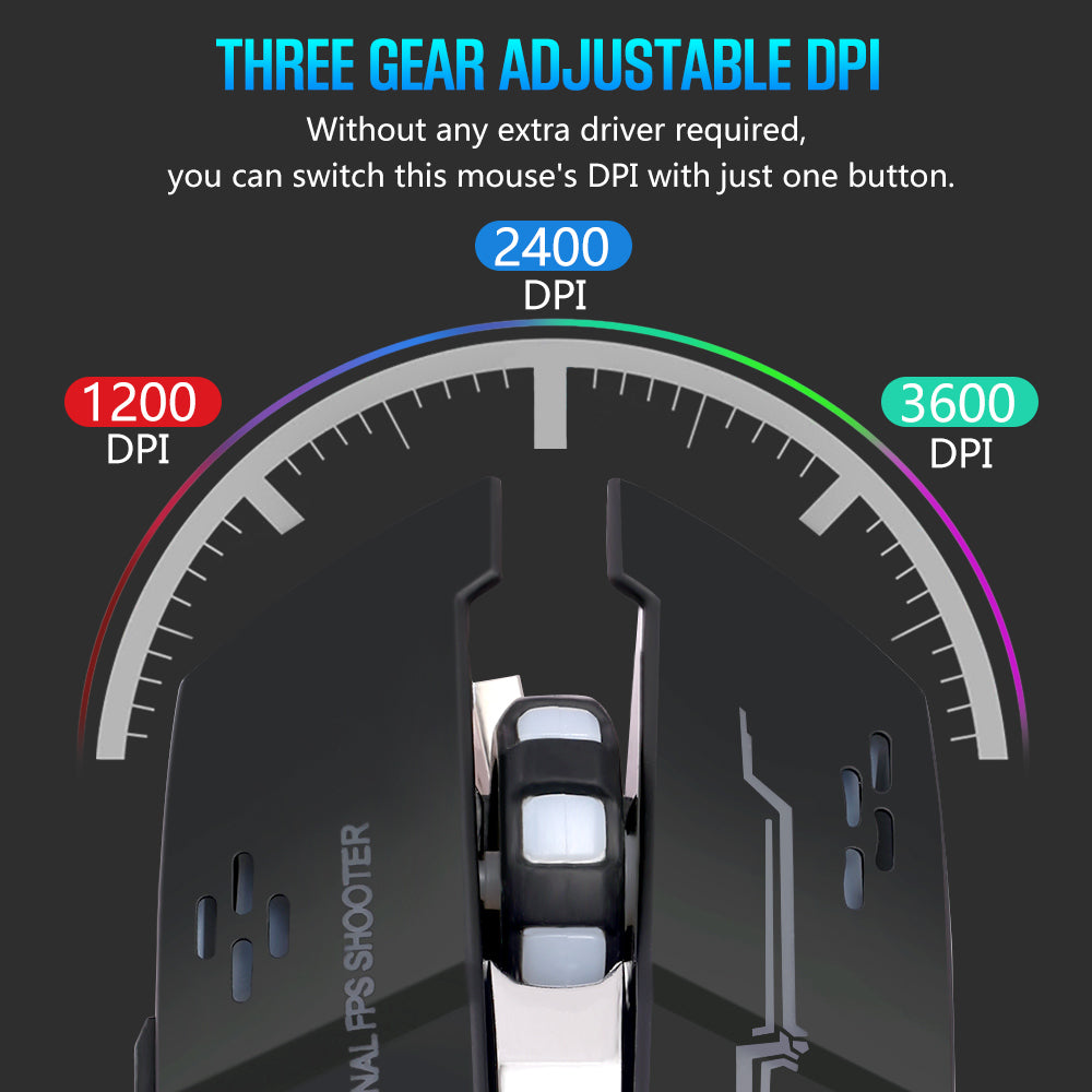 Wireless Bluetooth RGB Gaming Mouse - Eastlakes Electronics