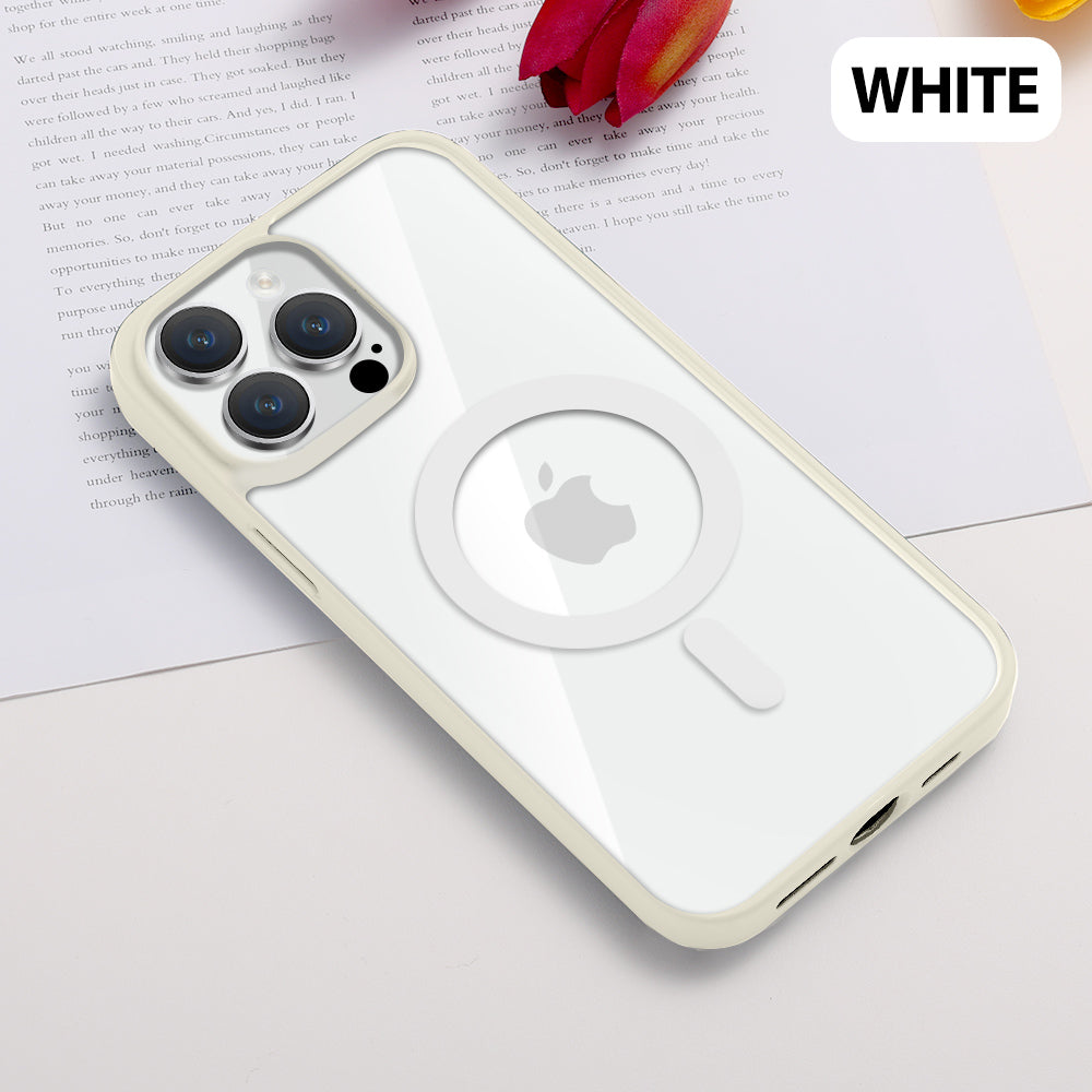 MagSafe Case Magnetic Clear Silicone Case for iPhone 14 Plus 13 12 11 Pro Max White - Eastlakes Electronics Sydney Australia
