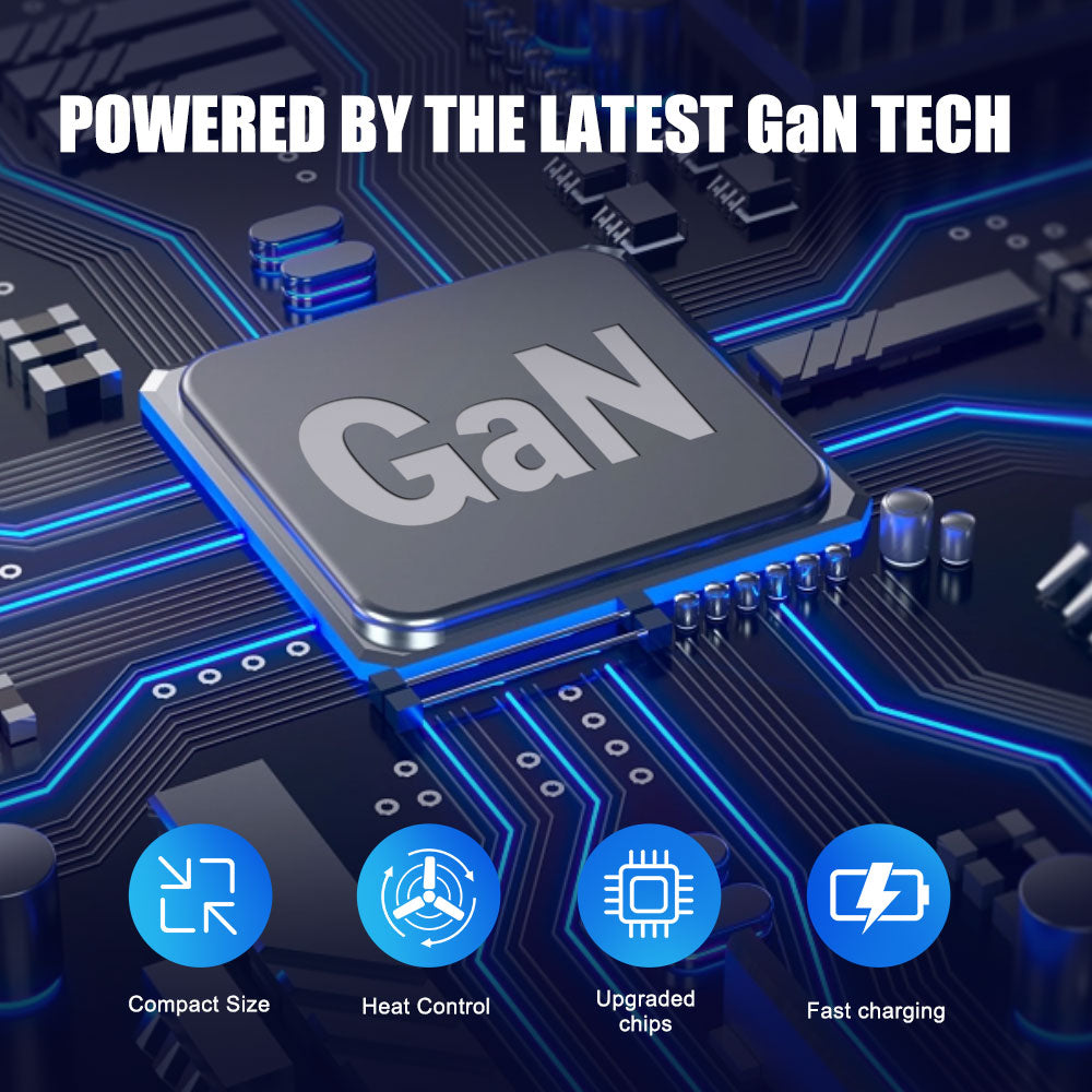 EASTele 65W 3 Ports GaN USB C to USB C AC Power Adapter Wall Charger