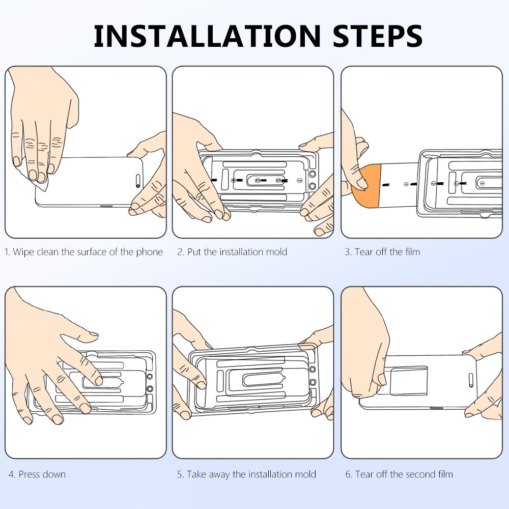 Tempered Glass Screen Protector With Easy Installation Tool For iPhone 14 Pro Max 13 12 11 Xs XR - Eastlakes Electronics