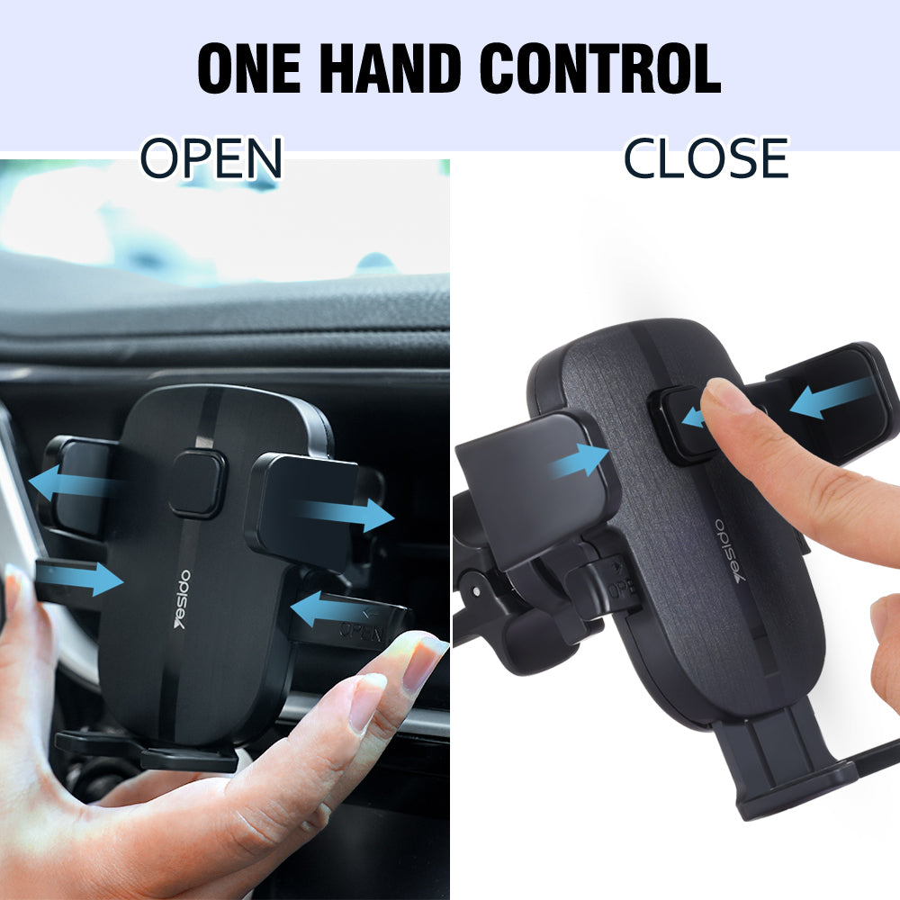 Yesido 360° Universal Air Vent Car Holder Phone Mount Stand For Apple iPhone Samsung Phones