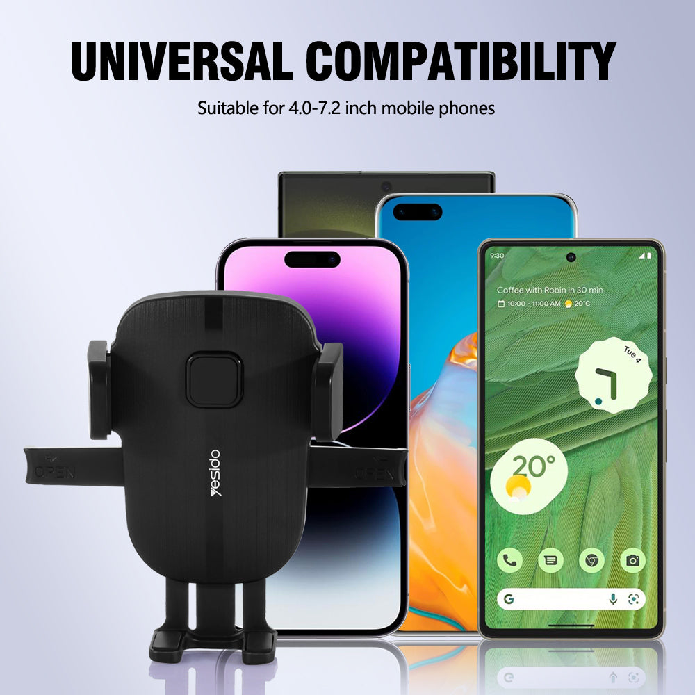 Yesido 360° Universal Air Vent Car Holder Phone Mount Stand For Apple iPhone Samsung Phones