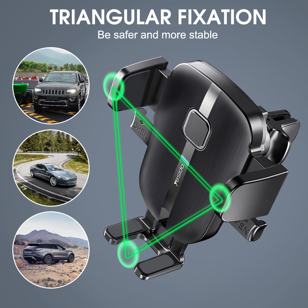 Yesido 360° Universal Air Vent Car Holder Phone Mount Stand For Apple iPhone Samsung Phones