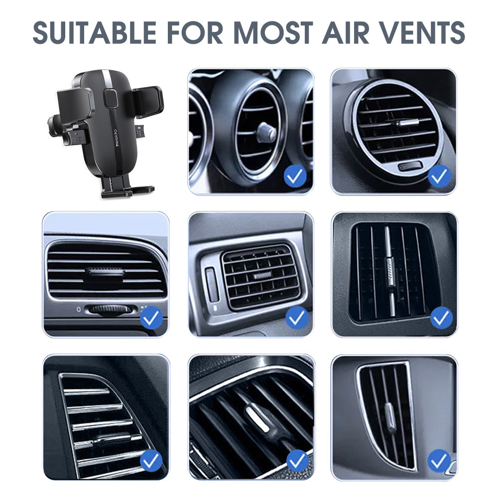 Yesido 360° Universal Air Vent Car Holder Phone Mount Stand For Apple iPhone Samsung Phones