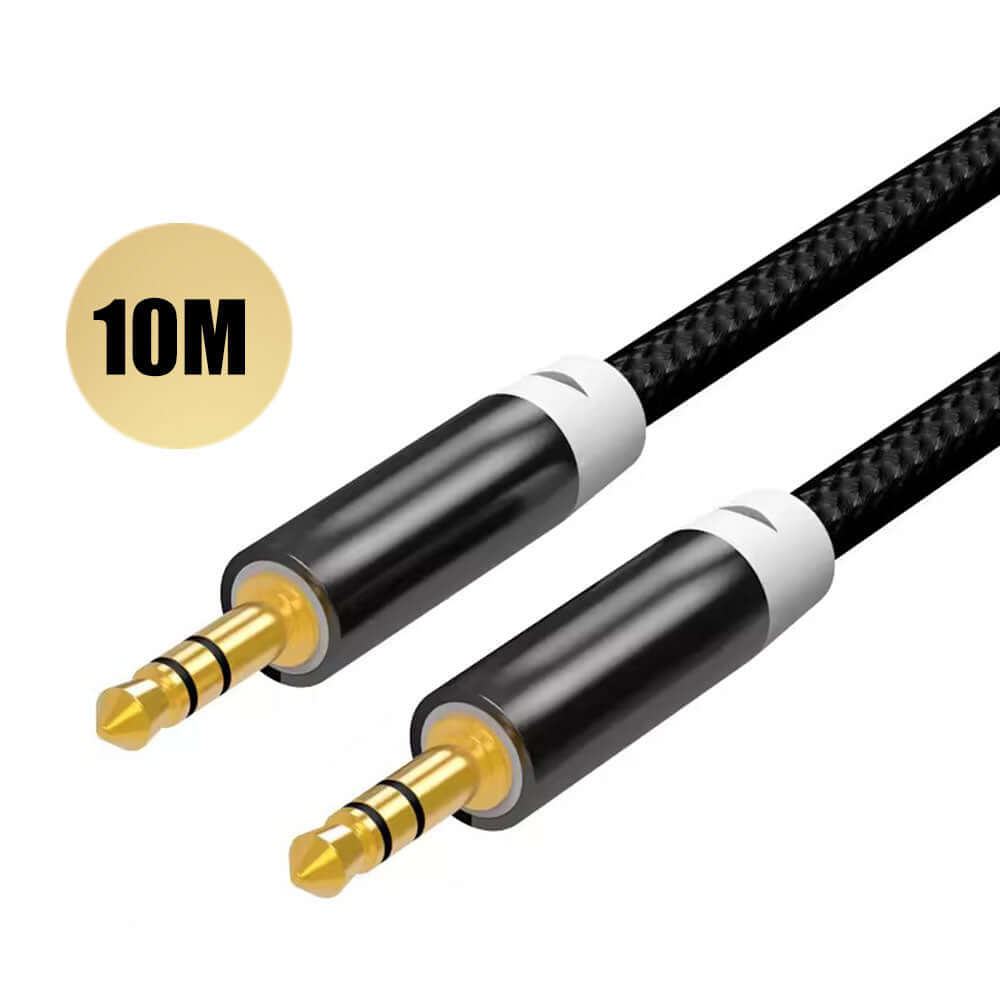 3.5mm Male to Male Audio AUX Auxiliary Cable 10m - Eastlakes Electronics Australia